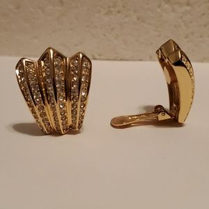 Christian Dior Vintage Gold Clip on Earrings